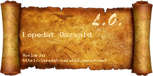 Lepedat Oszvald névjegykártya